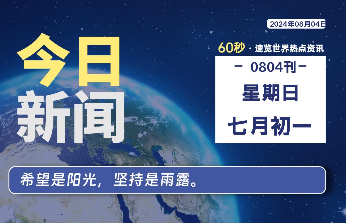 08月04日，星期日, 知天下-羽化飞翔